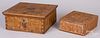 Two Frisian carved boxes, 19th c.