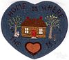 Home is Where the Heart Is hooked rug