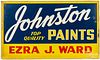 Pair of tin advertising signs for Johnston Paints