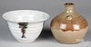 Jugtown pottery Chinese bowl and vase