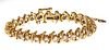 Diamond Bracelet 7.02 Ct., 14K Yellow Gold L 6.5''