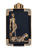 Erte 14K Yellow Gold Pin - Pendant, Lady And Leopard H 2.3'' W 1.3''