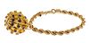 14K Yellow Gold Bracelet With Orb L 6.7''