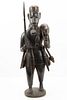 African Lwadwa Congo Carved Wood Figure Of A Hunter, H 27", W 11"