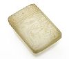 Chinese Carved Jade Tablet, W 1.75'' L 2.75'' 59g