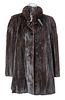 Women's Mink Fur Coat, H 36'' Size: Double Extra Large