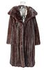Women's Mink Fur Coat, H 41'' Size: Extra Large