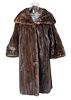 Women's Mink Fur Coat, H 42'' Size: Extra Large