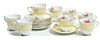 New Chelsea Stafffordshire 'Flora' Porcelain Teacups & Saucers, 16 pcs