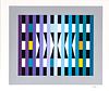 Yaacov Agam (Israeli, 1928) Silkscreen In Colors On Wove Paper, Pointed Rhythm 5, H 9.25'' W 10.75''