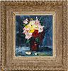 Paul Bodmer (Swiss, 1886-1983) Oil On Canvas Floral Still Life C. 1960, H 16'' W 14''