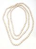Seed Pearl Single Strand Necklace, L 35''