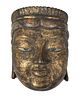 Japanese Gilt Lacquer Buddha Mask, Signed H 10", W 8"