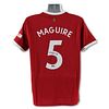 Manchester United F.C. Jersey (Home) Autographed by Professional Footballer, Harry Maguire with Certificate of Authenticity.