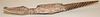 A Carved Wood Alligator Length 43 1/4 inches.