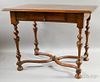 William and Mary-style Walnut One-drawer Tavern Table