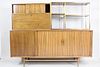 Mid Century Modern Credenza with Modular Top Shelf and Cabinet