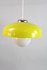 Mid Century Modern Pop Art Yellow Glass Hanging Light