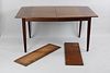 Barney Flagg Drexel Parallel Walnut Dining Table with Leaves