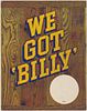1978 Billy Beer Cardnoard Sign Cold Spring Minnesota