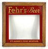 1949 Fehr's Beer License Holder Reverse-Painted Glass Sign Louisville Kentucky