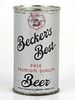 1947 Becker's Best Beer 12oz OI-96 Flat Top Can Ogden Utah
