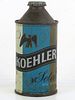 1956 Koehler Select Beer 12oz 171-27 High Profile Cone Top Can Erie Pennsylvania