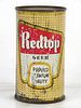 1955 Redtop Beer 12oz L120-21 Flat Top Can Terre Haute Indiana