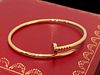 Cartier 18K Rose Gold Juste Un Clou Bracelet Small Model Size 17