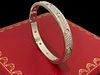 Cartier 18K White Gold Diamond-Paved Love Bracelet Size 17