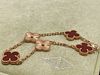 Van Cleef & Arpels Vintage Alhambra bracelet 5 motifs 18k Rose  gold Carnelian