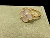Van Cleef & Arpels Vintage Alhambra ring 18K  Yellow gold Diamond Mother-of-pearl Size 7.5