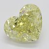 4.53 ct, Natural Fancy Yellow Even Color, IF, Heart cut Diamond (GIA Graded), Appraised Value: $194,300 