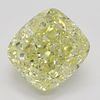 5.27 ct, Natural Fancy Light Yellow Even Color, VS2, Cushion cut Diamond (GIA Graded), Appraised Value: $159,600 