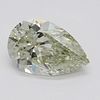 1.01 ct, Natural Fancy Grayish Yellowish Green Even Color, VS2, Pear cut Diamond (GIA Graded), Appraised Value: $18,100 