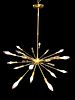 24-Arm Brass Sputnik Chandelier by STILNOVO