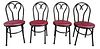 THONET Style Chairs, Sweetheart Back, Metal 