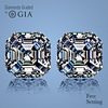 7.01 carat diamond pair, Square Emerald cut Diamonds GIA Graded 1) 3.50 ct, Color E, VVS2 2) 3.51 ct, Color F, VVS2. Appraised Value: $487,900 