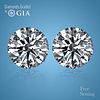 6.02 carat diamond pair, Round cut Diamonds GIA Graded 1) 3.01 ct, Color D, VVS1 2) 3.01 ct, Color E, VVS2. Appraised Value: $744,900 