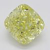 2.37 ct, Natural Fancy Intense Yellow Even Color, VVS1, Cushion cut Diamond (GIA Graded), Appraised Value: $86,200 