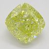 1.52 ct, Natural Fancy Intense Greenish Yellow Even Color, VS2, Cushion cut Diamond (GIA Graded), Appraised Value: $61,500 