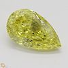 1.21 ct, Natural Fancy Intense Yellow Even Color, SI2, Pear cut Diamond (GIA Graded), Appraised Value: $22,100 