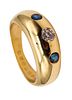 Cartier Paris Daphne Ring In 18K Gold with  Sapphires & Diamond