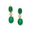 2.02 TW Cts green Agate 18K gold Plated  Earrings 