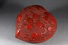 RED LACQUER WITH FLOWER PATTERN BOX