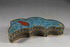 CLOISONNE CAST FLORAL PATTERN BOX WITH COVER