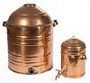 ASSORTED FRENCH MOLDED-COPPER ARTICLES, LOT OF TWO