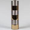 Brass and Brushed Metal Cylinder Lamp 
