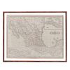 Cram, George Franklin. Railroad Map of México. Chicago, ca. 1890.  Mapa grabado, con detalles coloreados, 44 x 57.6 cm.
