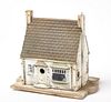 Cast Metal and Wood Birdhouse